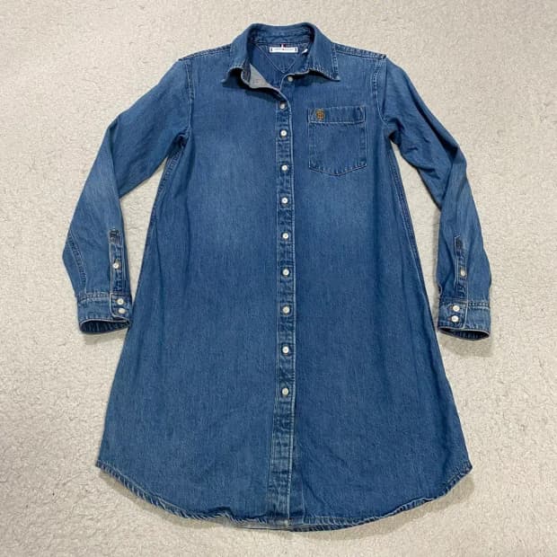 타미힐피거 데님 원피스 셔츠 4