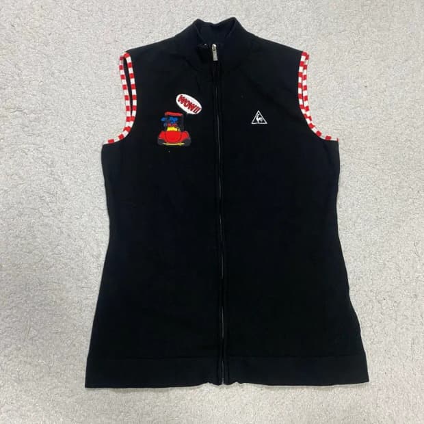 르꼬끄 니트 집업 조끼 여성 m 90