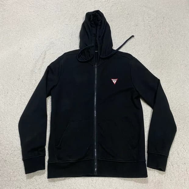 게스 후드집업 블랙 L 100