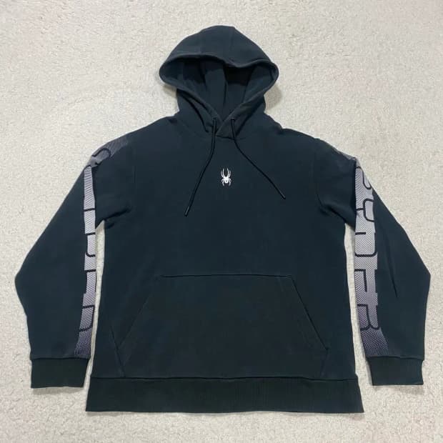 스파이더 후드티 블랙 L 100