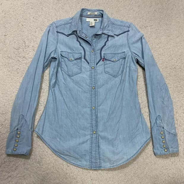 리바이스 데님 셔츠 여성 s