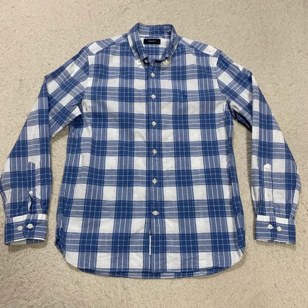 헤지스 셔츠 체크 100