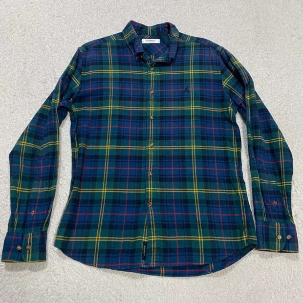 빈폴 셔츠 체크 슬림핏 L 100