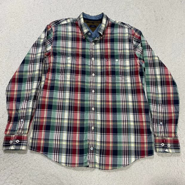 타미힐피거 셔츠 남방 체크 m