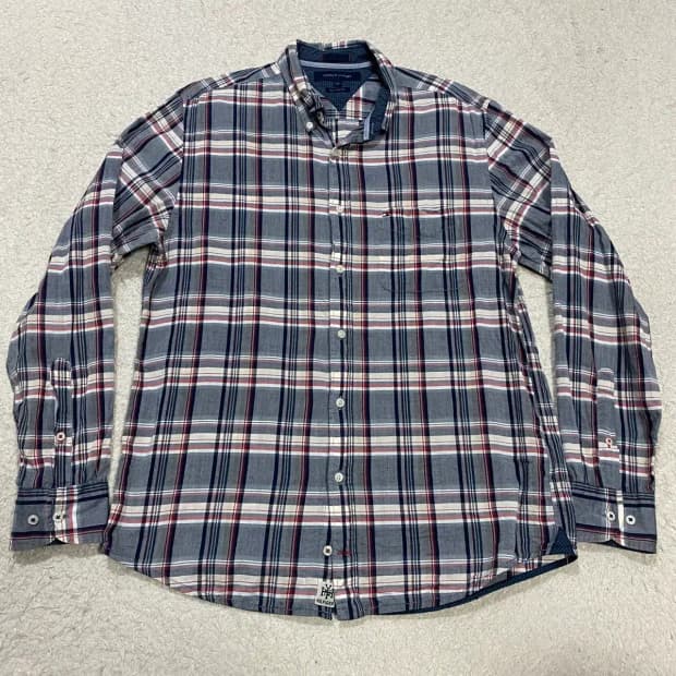 타미힐피거 셔츠 남방 체크 m 95