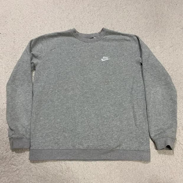나이키 맨투맨 그레이 기모 s