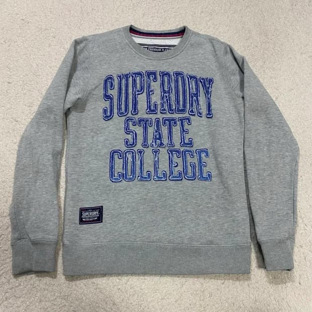 수퍼드라이 맨투맨 그레이 기모 s