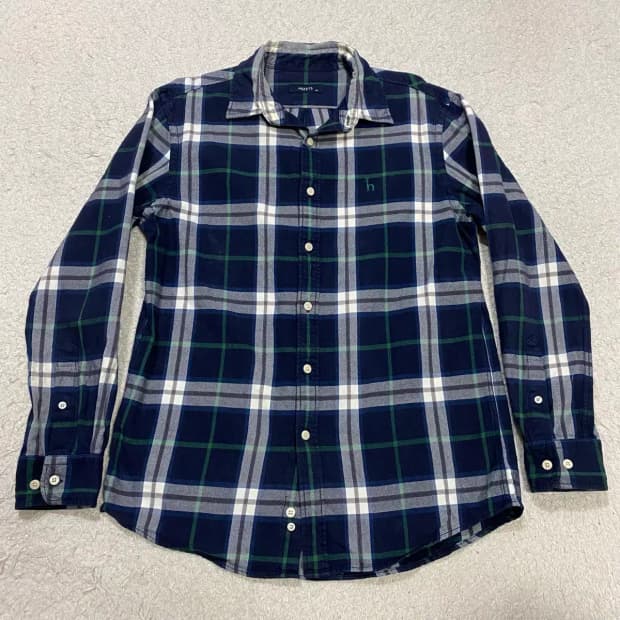 헤지스 셔츠 체크 100