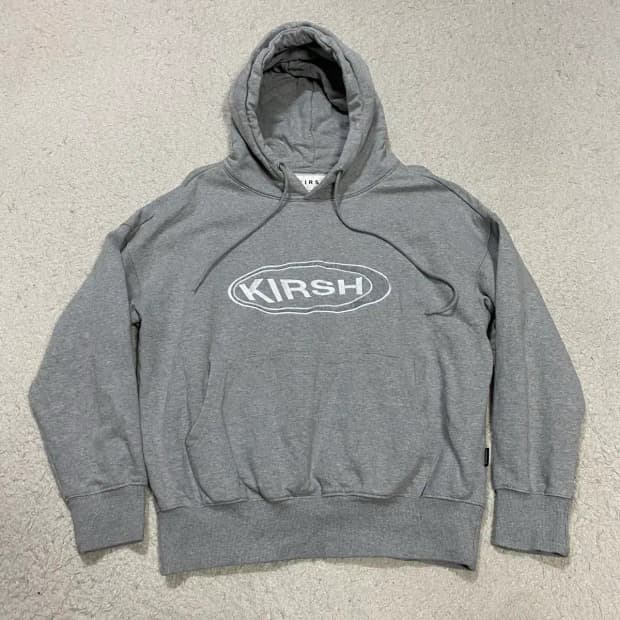 키르시 빅 로고 후드티 회색 기모 1