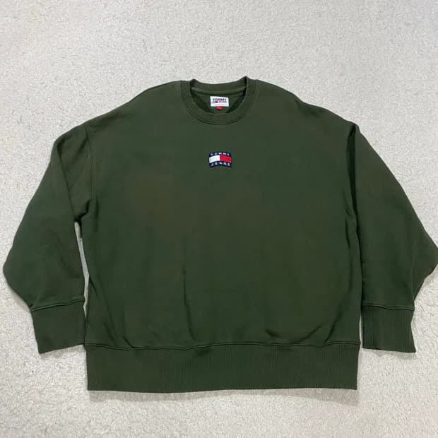 타미진스 올리브 그린 맨투맨 티셔츠 L