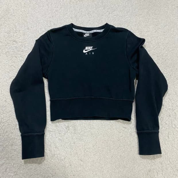 나이키 에어 블랙 크롭 맨투맨 여성 s 80