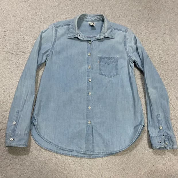 리바이스 여성 데님 셔츠 블루 s