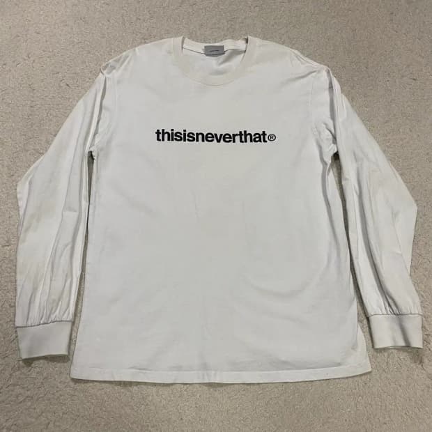 디스이즈네버댓 화이트 긴팔 티셔츠 롱슬리브 L 100