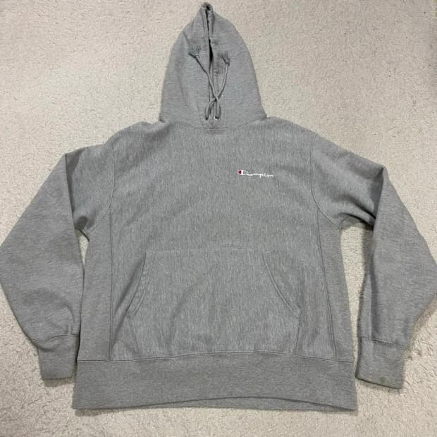 챔피온 회색 후드티 기모
