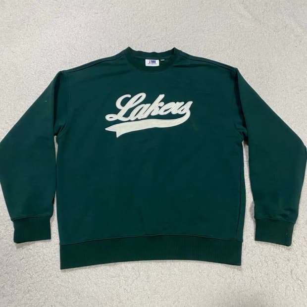 NBA 레이커스 맨투맨 티셔츠 그린 m