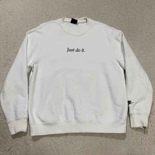 나이키 Just do it. 맨투맨 화이트 기모 m 95