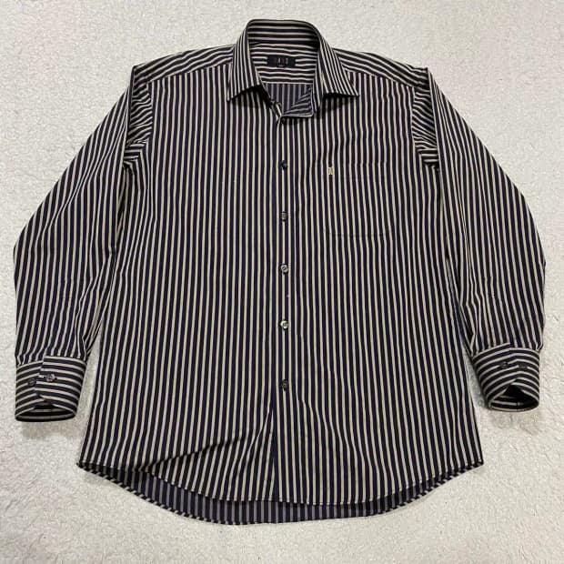 닥스 스트라이프 긴팔 셔츠 100