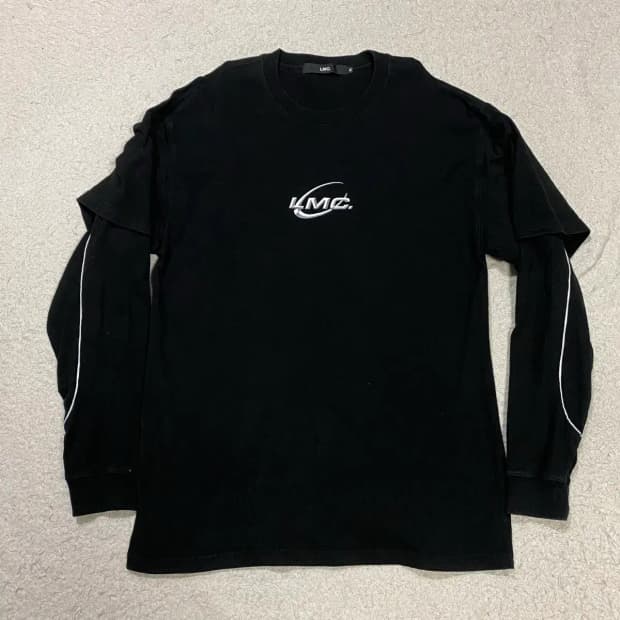 LMC 레이어드 블랙 긴팔티셔츠 xl
