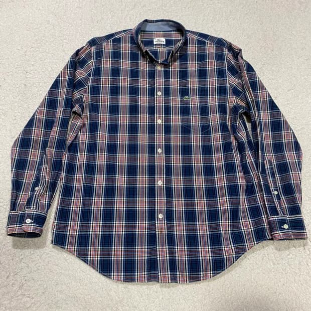 라코스테 체크 셔츠 남방 긴팔 105