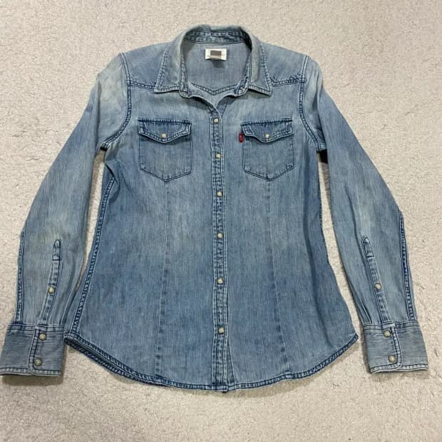리바이스 여성 데님 셔츠 청남방 s