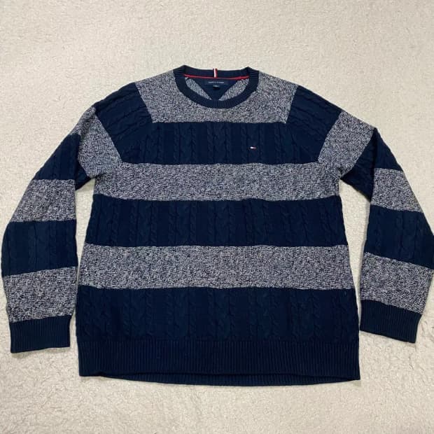 타미힐피거 케이블 니트 네이비 xl