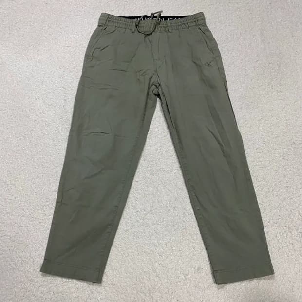캘빈클라인 CK 카키색 면바지 팬츠 32인치
