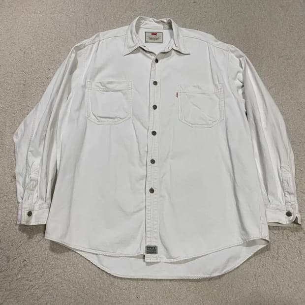 리바이스 화이트 셔츠 남방 긴팔 L