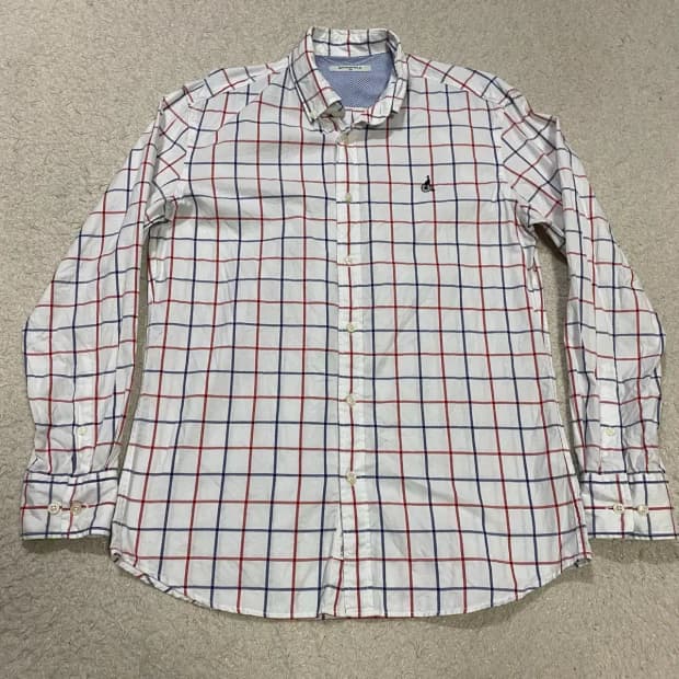 빈폴 체크 긴팔 셔츠 100