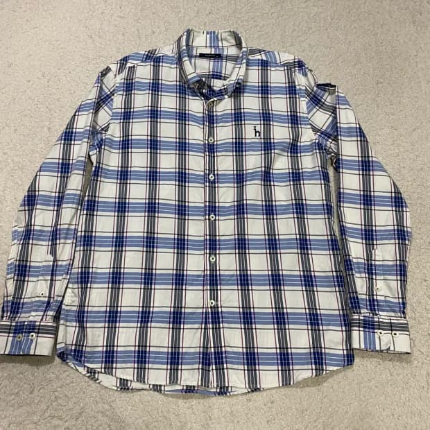 헤지스 체크 셔츠 남방 긴팔 105