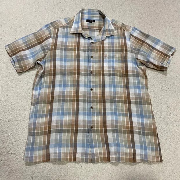 닥스 반팔 체크 셔츠 110