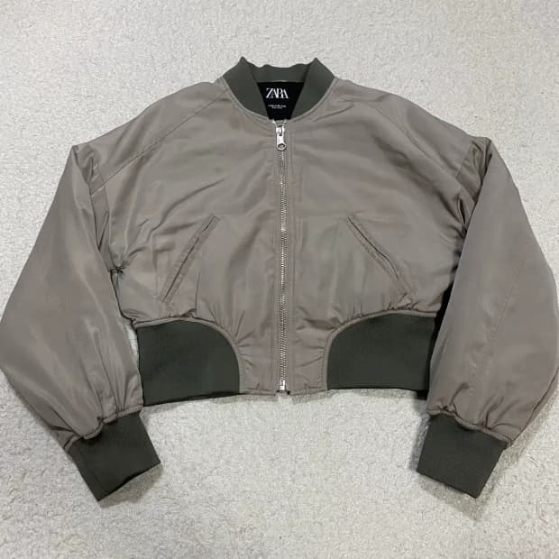자라 크롭 MA-1 봄버 자켓 여성 xs