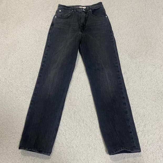 리바이스 흑청 데님 팬츠 여성 24인치