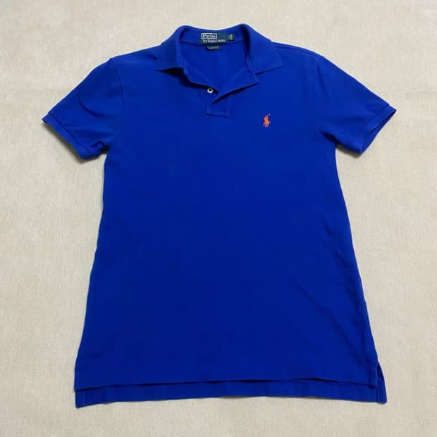폴로 랄프로렌 슬림핏 반팔 카라티 s