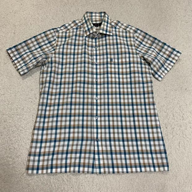 닥스 체크 반팔 셔츠 100