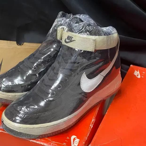 94년 nike air force 1 high canvas 검/흰 신품