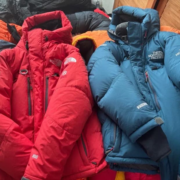 노스페이스 히말라야1 더스크블루+몰튼레드