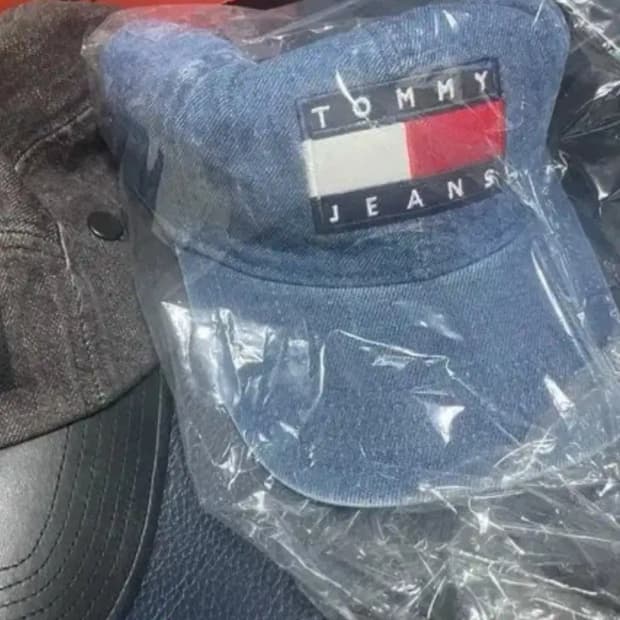 90s 타미진 데님 볼캡 미사용