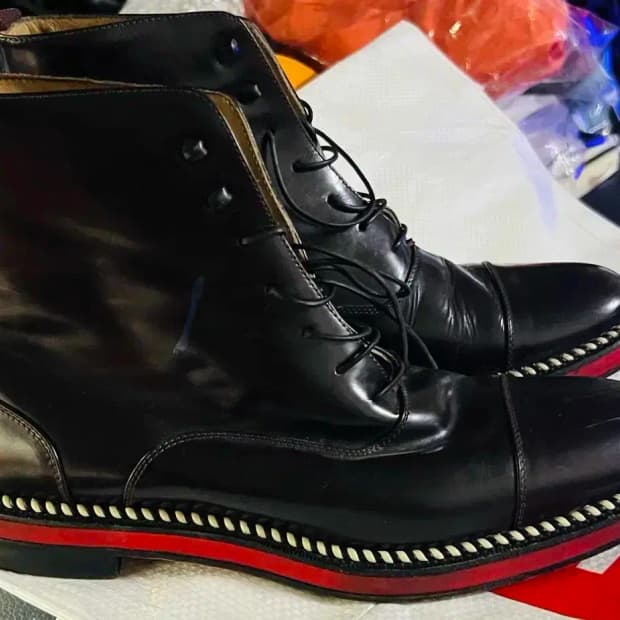 크리스찬 루부탱 레드솔 레이스 부츠