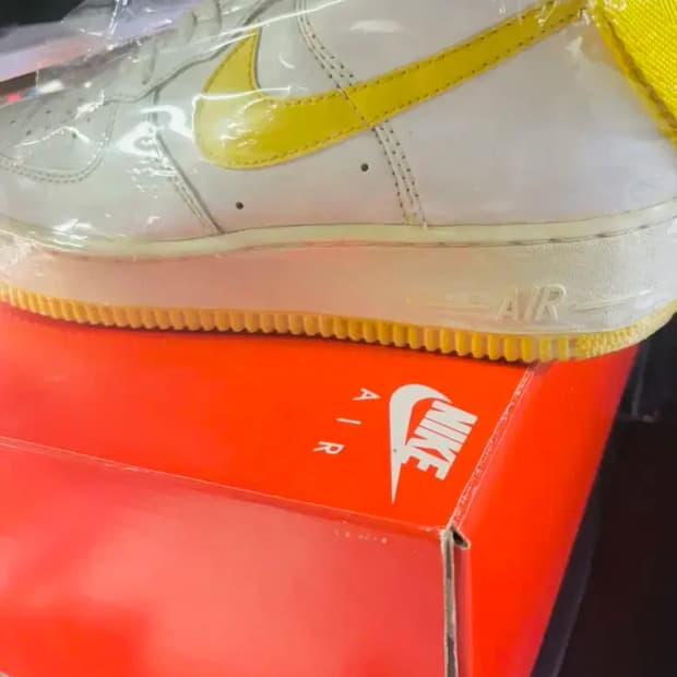 91년 나이키 에어포스1 하이 흰/노 270 신품