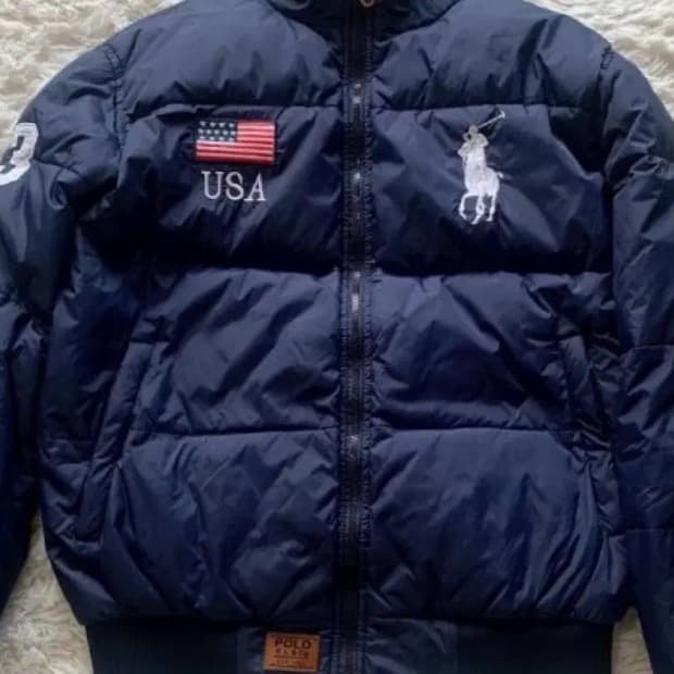 폴로  USA 빅포니 네이비 패딩 점퍼 xxl