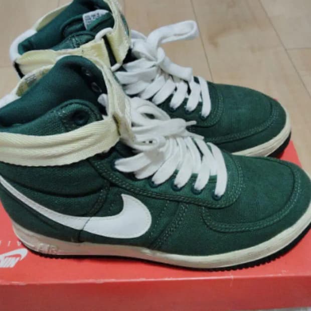 나이키 에어포스1 cavas HIGH 녹/흰