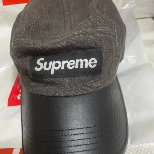 슈프림 캠프캡 투톤 블랙데님