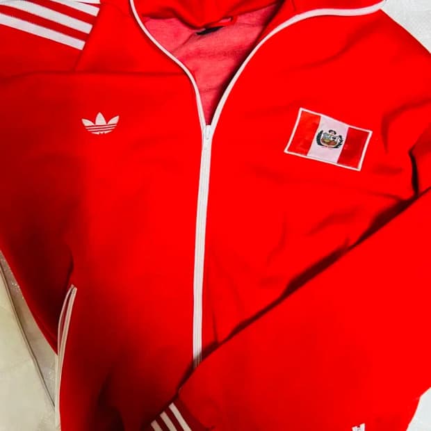 아디다스 페루 국기 빨간색 트랙탑