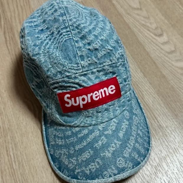 슈프림 데님 캠프캡 모자