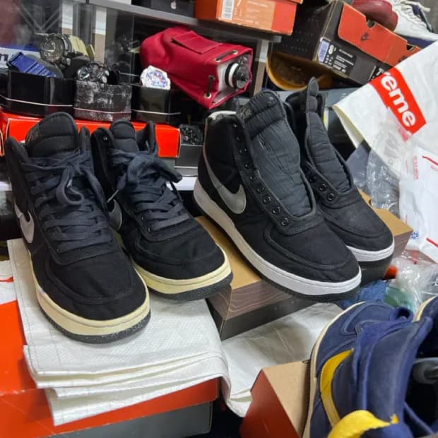 나이키 에어포스1 하이 검/은  cvs 270