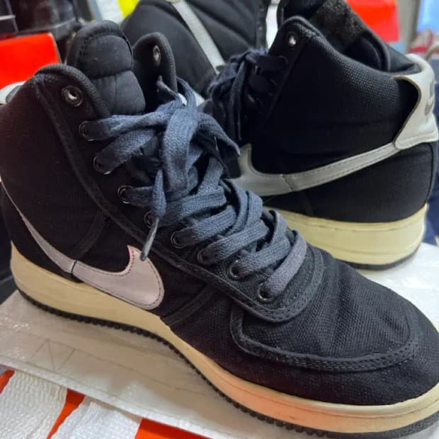 나이키  에어포스 1 cvs 검/은 하이 270