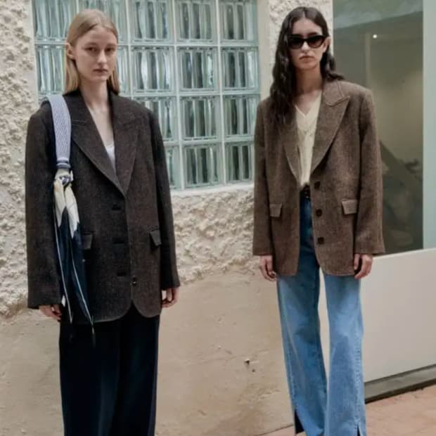 엔오르 울 헤링본 3버튼 자켓