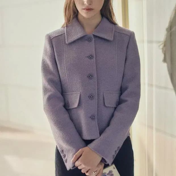 루에브르 미니 부클 울 자켓