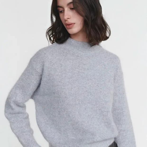 루에브르 앙고라 모크넥 니트