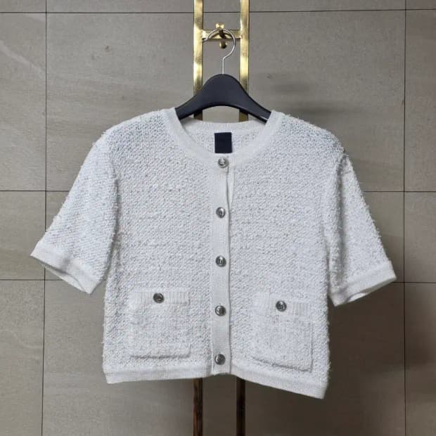 준지(Juun.J) 24SS 화이트 트위드 가디건